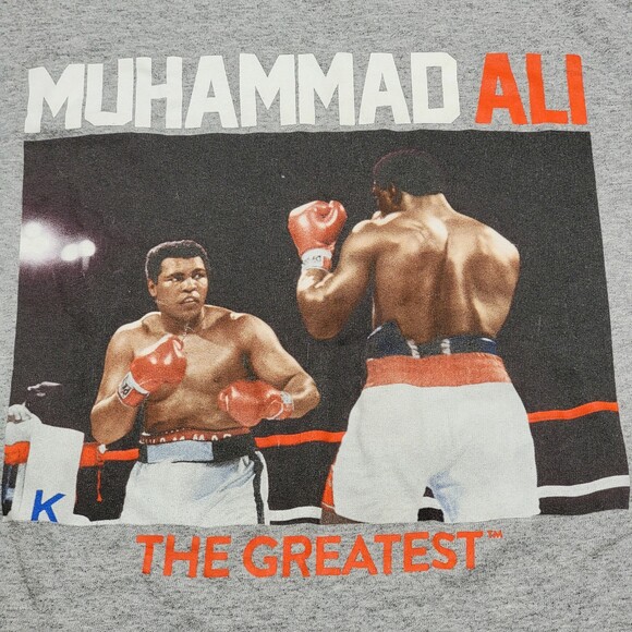 Muhammad Ali SS Grey Tee "The Greatest" - Size Medium - Picture 1 of 4